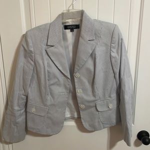 Kasper Striped Suit Jacket